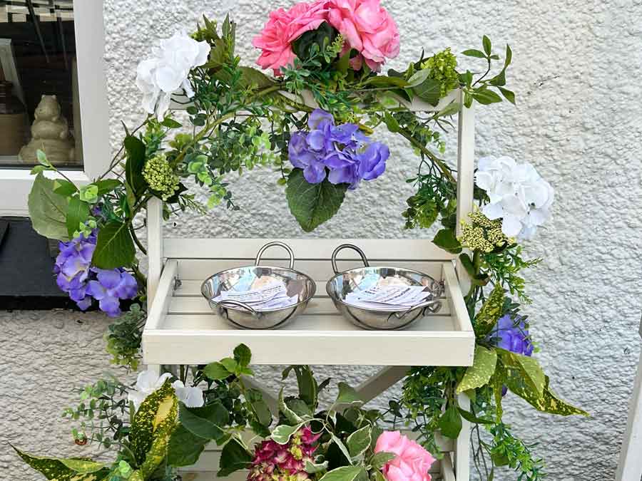 All ready for the wedding guests at the Cornish Arms Frogpool Cornwall. A great venue for any special occasion or function.
